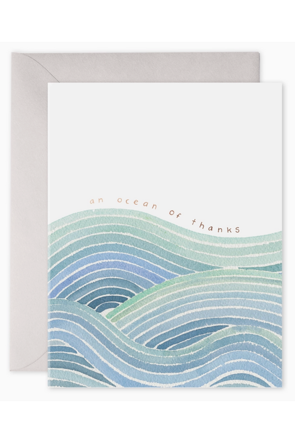 EFRAN Thank You Greeting Card - Ocean