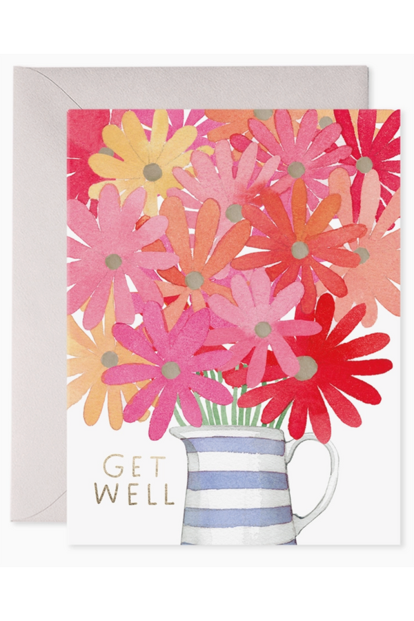 EFRAN Get Well Greeting Card - Flowers