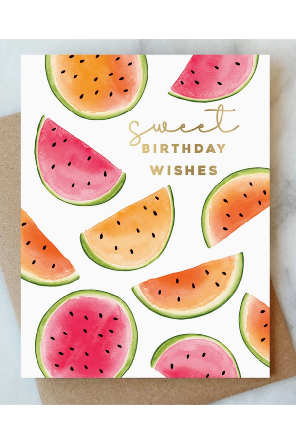 AJD Birthday Card - Sweet Watermelon