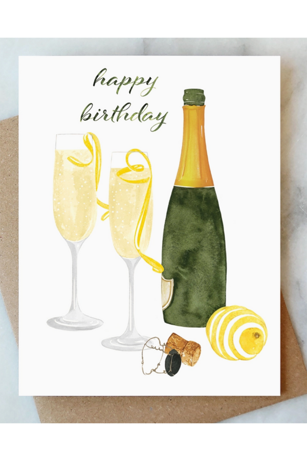 AJD Birthday Card - French 75 Champagne