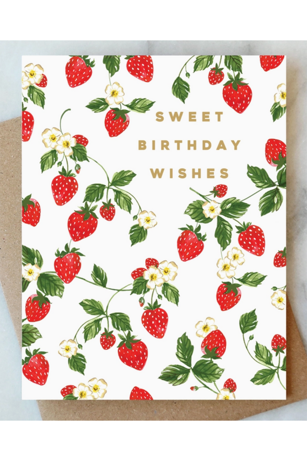 AJD Birthday Card - Strawberry