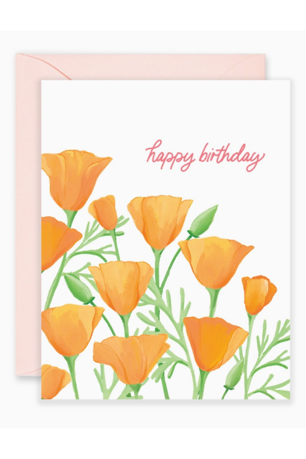 Isabella Single Birthday Card - Poppy