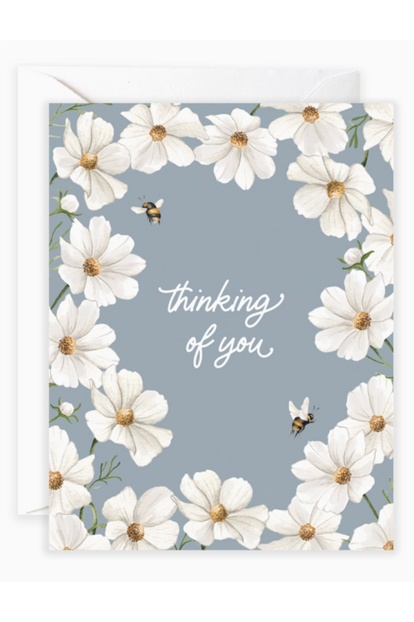 Isabella Single Sympathy Card - Thinking of You Cosmos