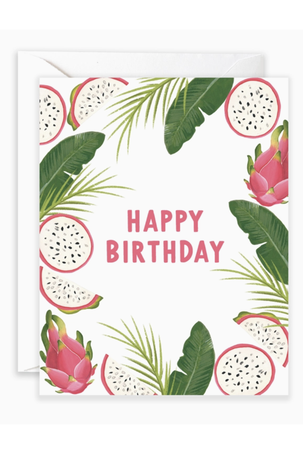 Isabella Single Birthday Card - Tropical Dragon Fruit