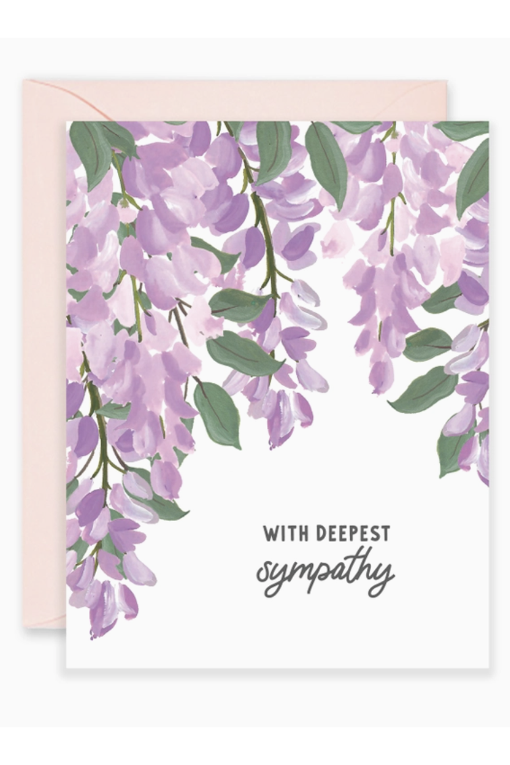 Isabella Single Sympathy Card - Wisteria