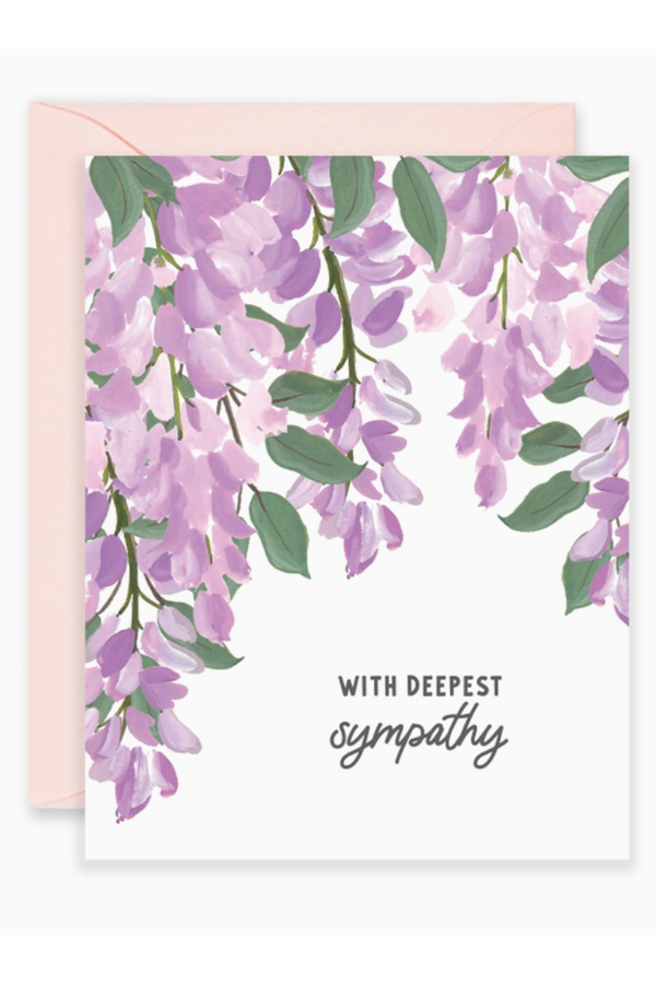 Isabella Single Sympathy Card - Wisteria