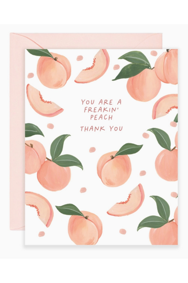 Isabella Single Thank You Card - You're a Freakin Peach