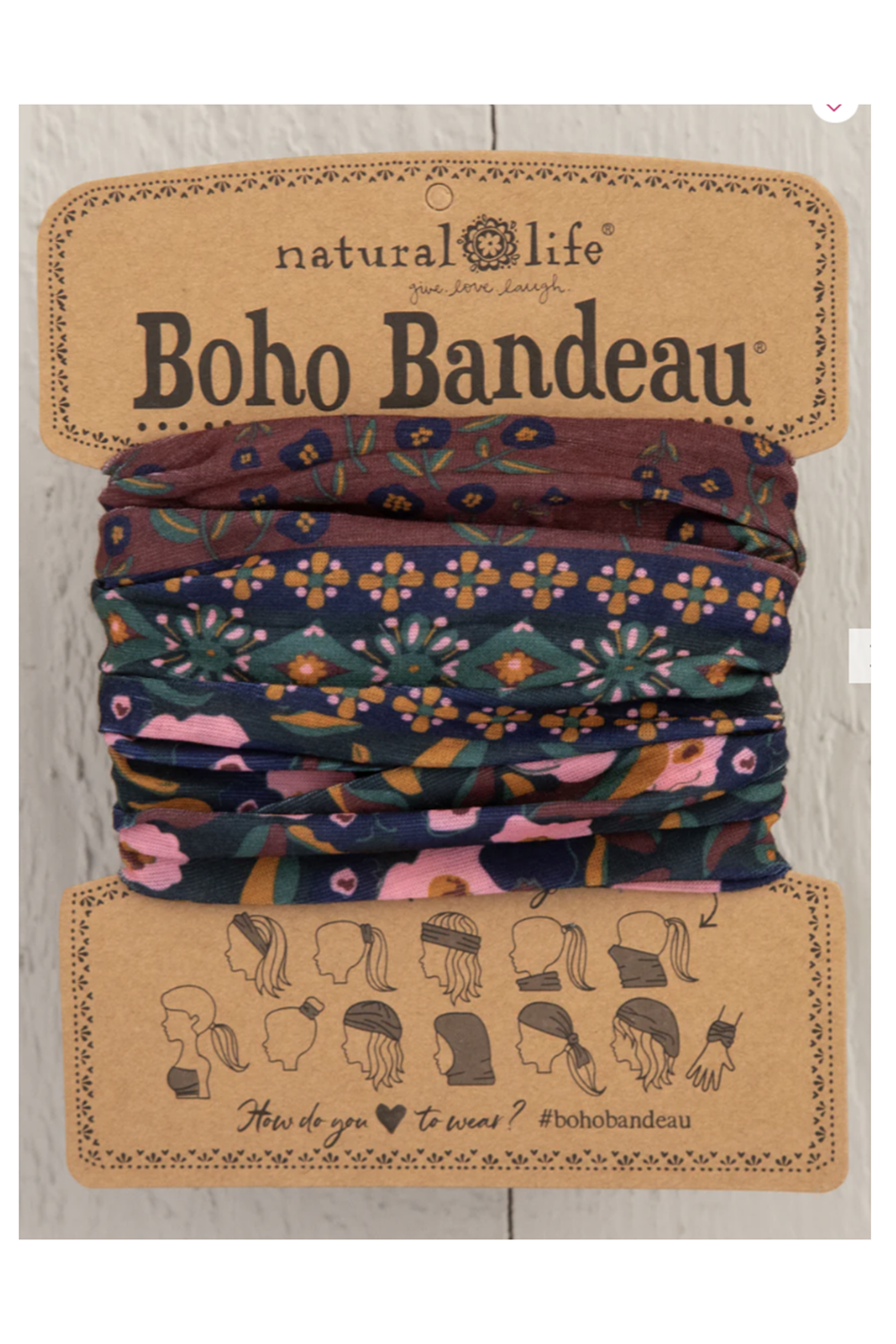 Boho Bandeau - Wine Floral