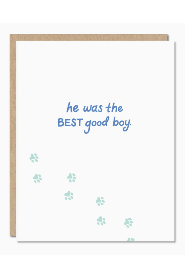 ODP Sympathy Card - Pet Loss Best Good Boy