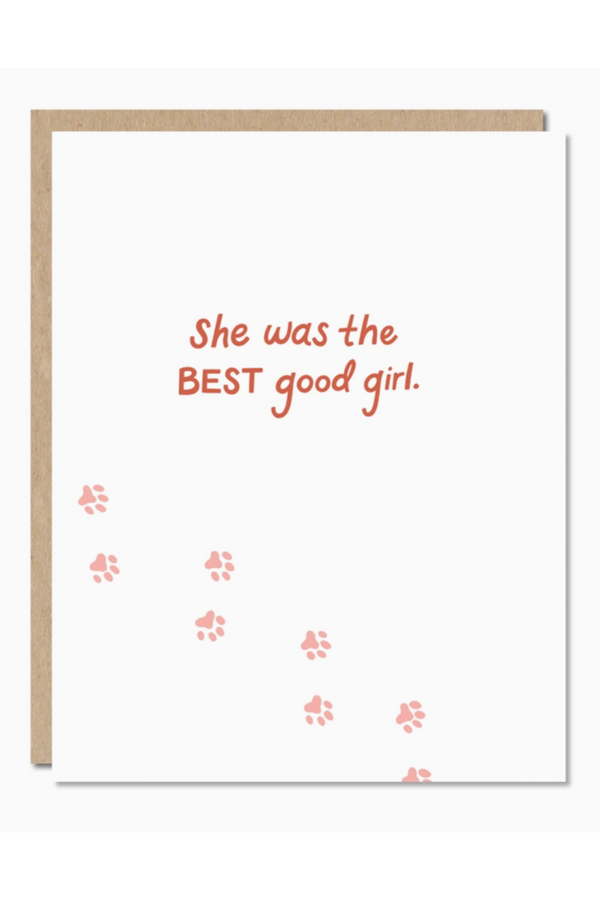 ODP Sympathy Card - Pet Loss Best Good Girl