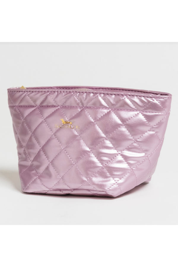 Crown Jewels Cosmetic Case - Pink Quilted F24