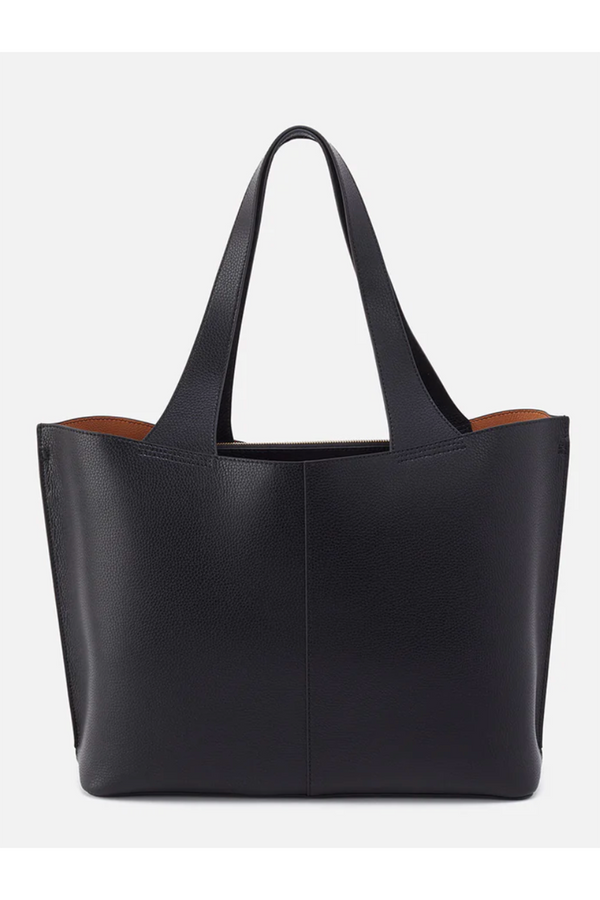 LARGE Vida Tote - Micro Pebbled Hide Black