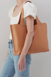 LARGE Vida Tote - Micro Pebbled Hide Biscuit