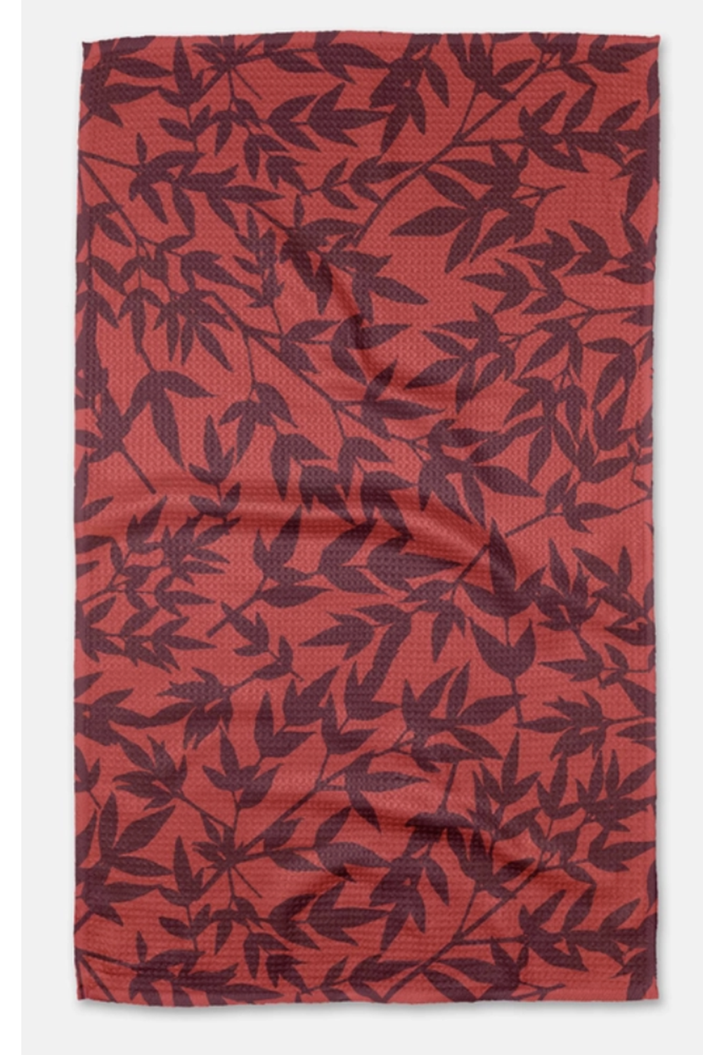 Geometry Kitchen Tea Towel - Burgundy Branches