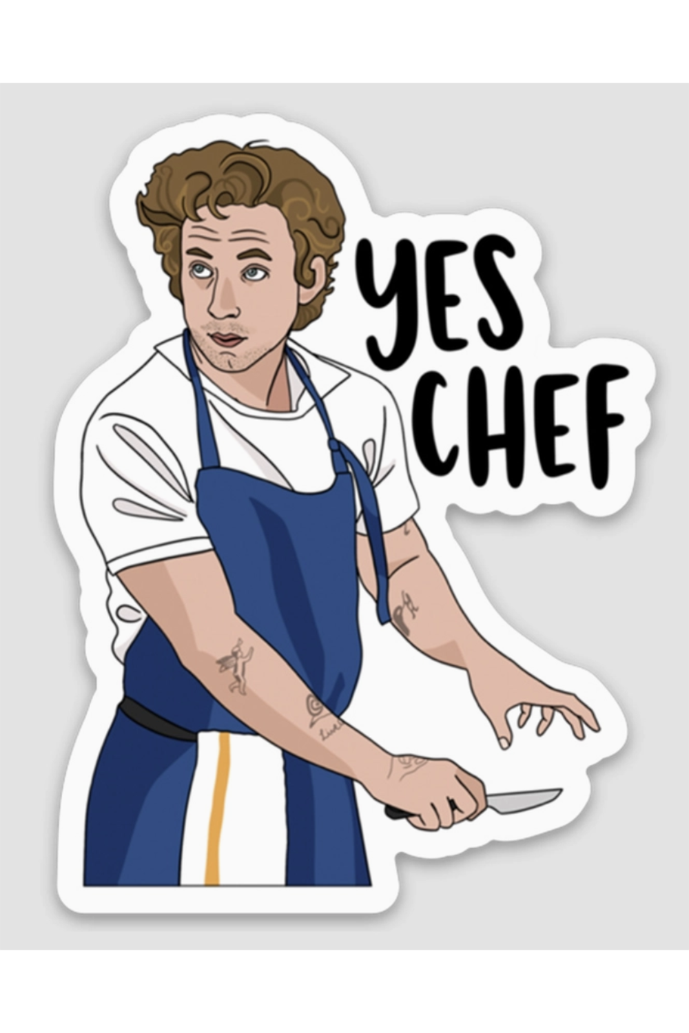 Trendy Sticker - Yes, Chef