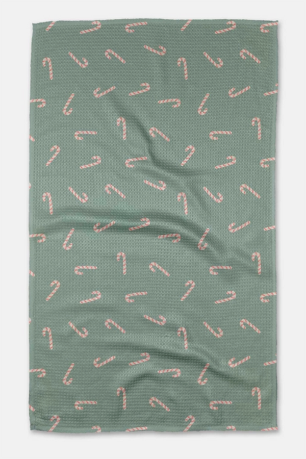 Geometry Kitchen Tea Towel - Cute Candy Canes