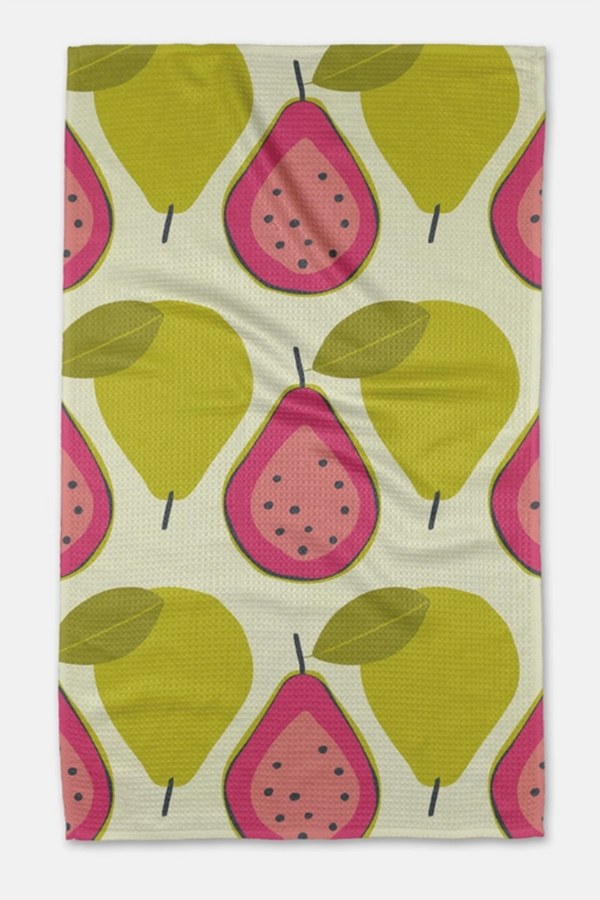 Geometry Kitchen Tea Towel - Guava Groove