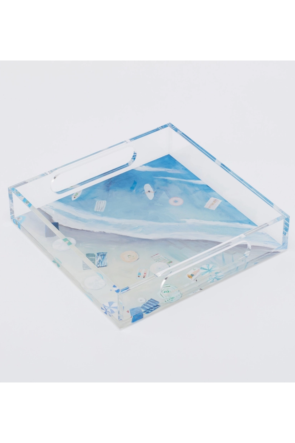 Kim Hovell Acrylic Square Serving Tray - Beach Haven