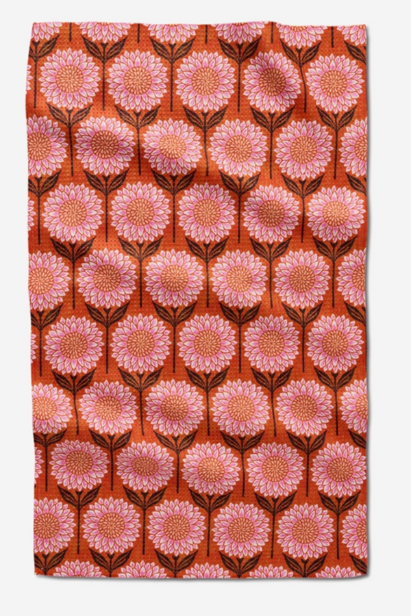 Geometry Kitchen Tea Towel - Amber