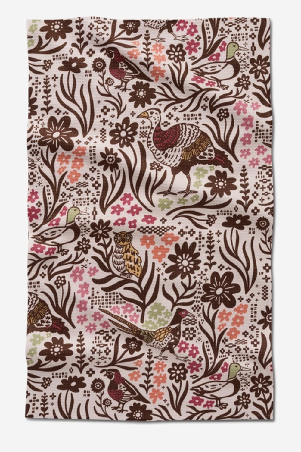 Geometry Kitchen Tea Towel - Fall Fowl