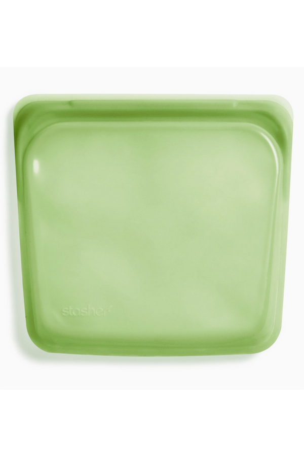 Stasher Reusable Silicone Bag - SANDWICH Rainbow Green