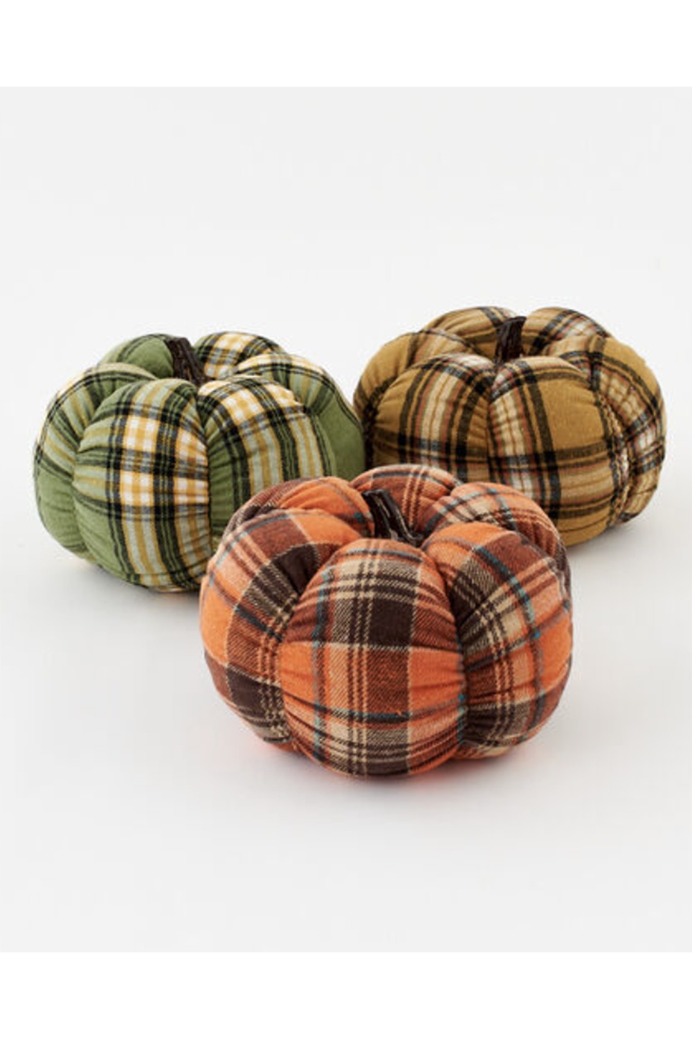 Plaid Pumpkin Figure