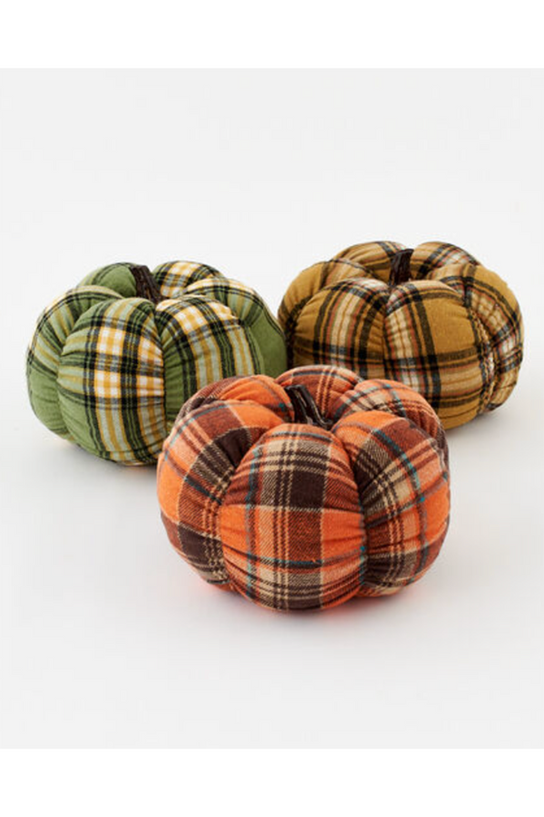 Plaid Pumpkin Figure