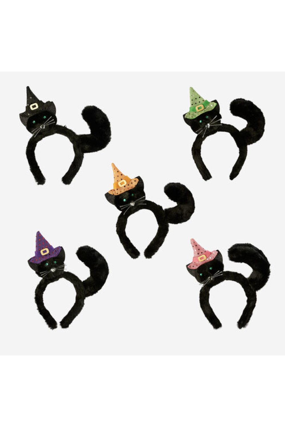 Cat with Witch Hat Headband