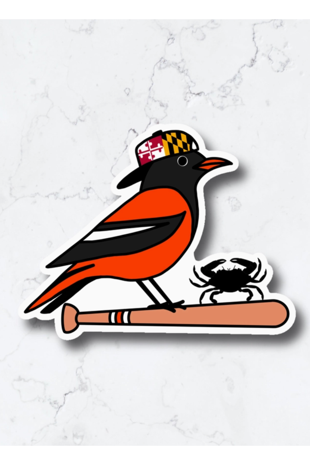 Trendy Sticker - Baltimore Oriole Baseball Bat