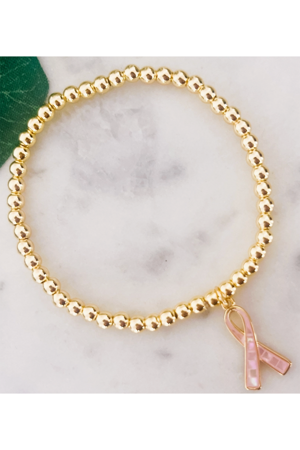 Breast Cancer Ribbon Bracelet