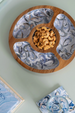 Hovell Wooden Snack Tray - Pewter Shells