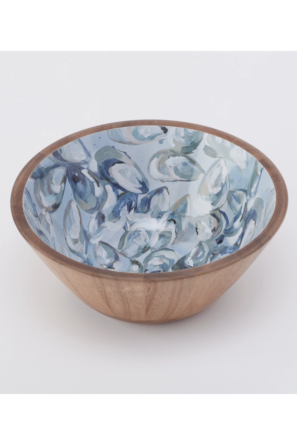 Hovell Wooden Bowl - Pewter Shells