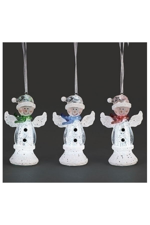 Funky Ornament - Snowman Angel with Scarf