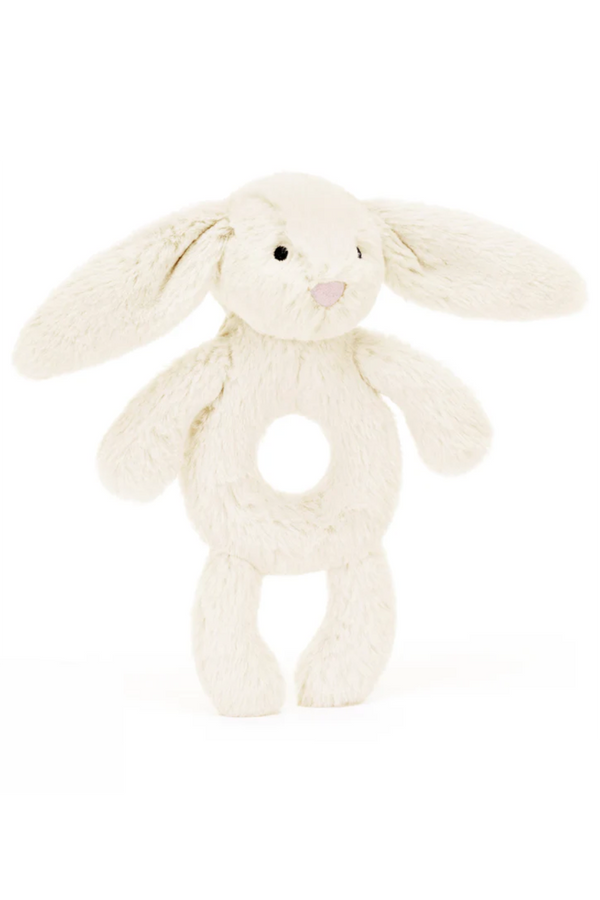 JELLYCAT Bashful Ring Rattle - Cream Bunny