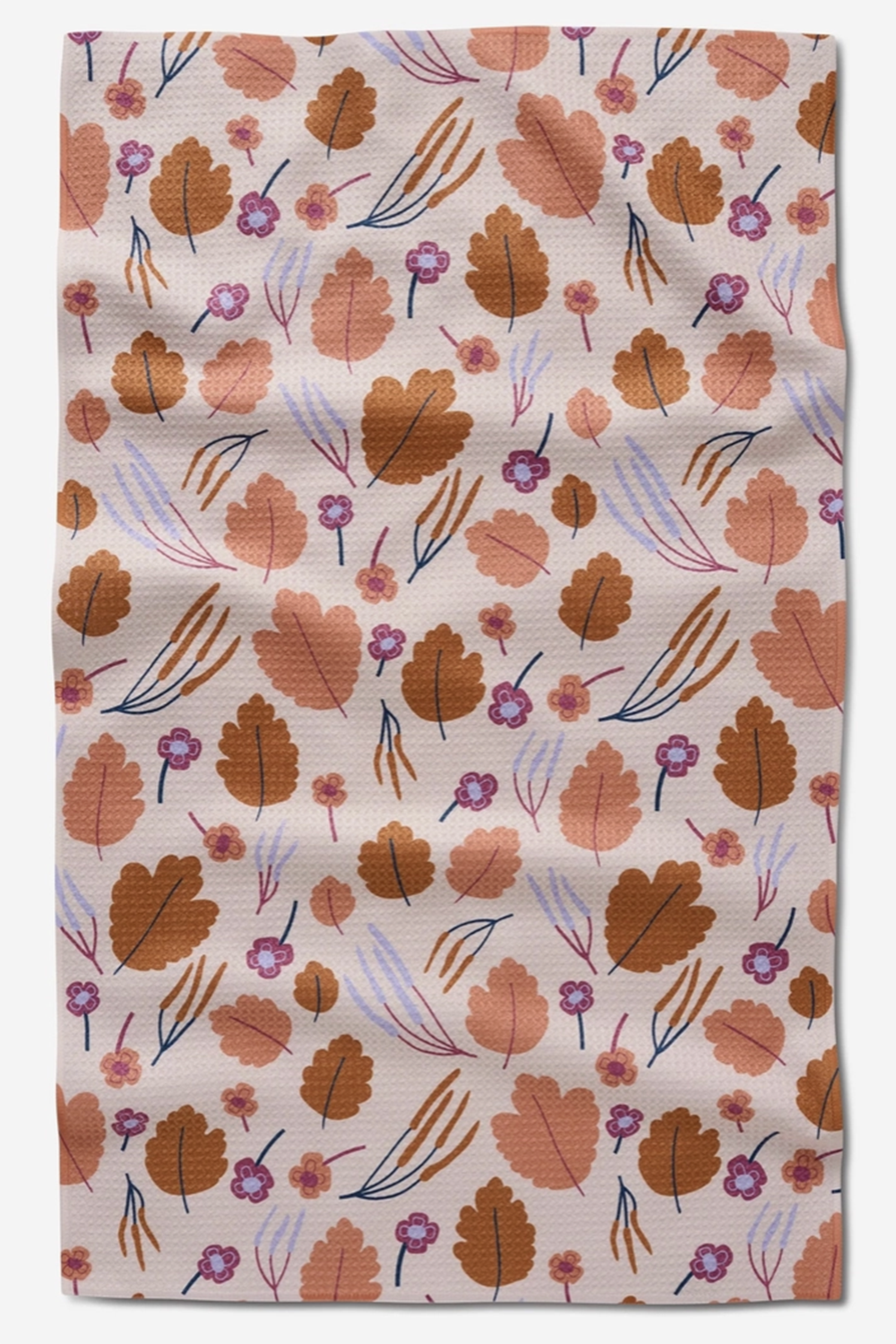 Geometry Kitchen Tea Towel - Forest Leaves