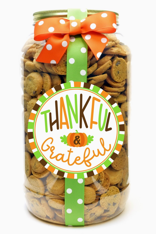 Fall Cookie Gallon Jar - Thankful & Grateful