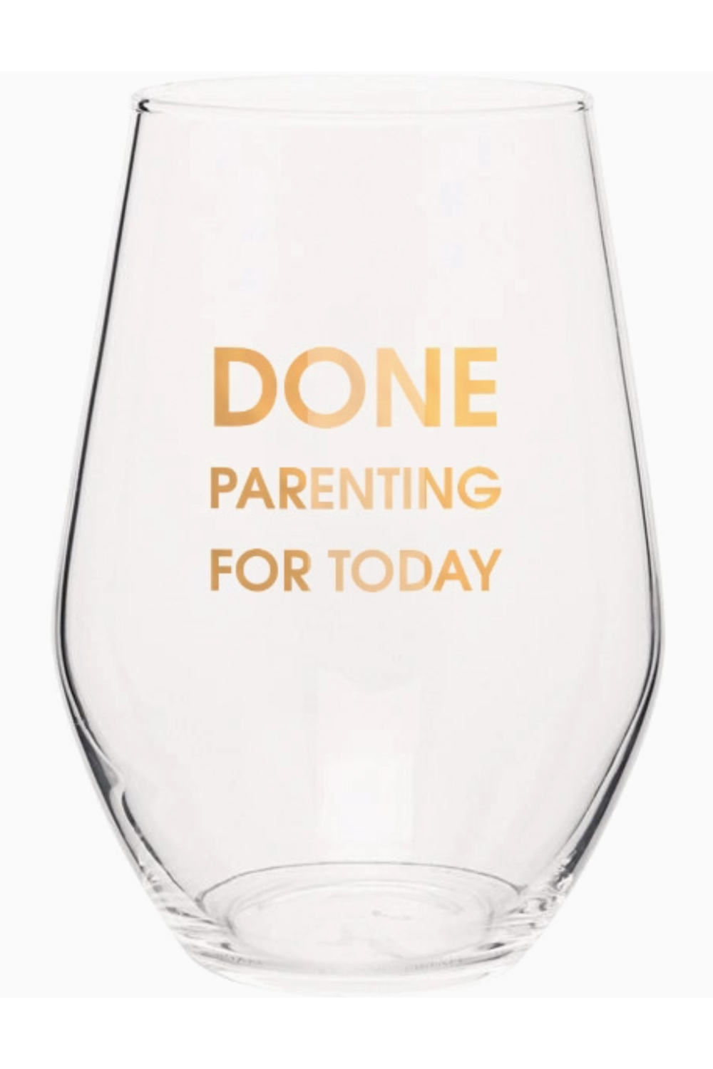 Gold Foil Wine Glass - Done Parenting