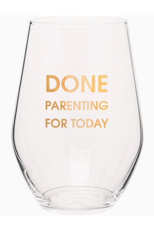 Gold Foil Wine Glass - Done Parenting