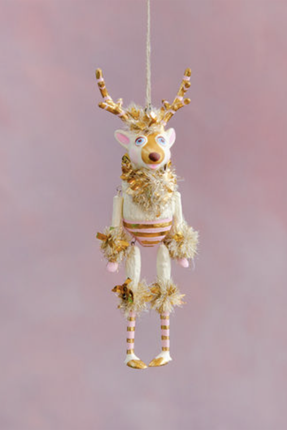 Funky Ornament - La Renne Reindeer Gold/Blush