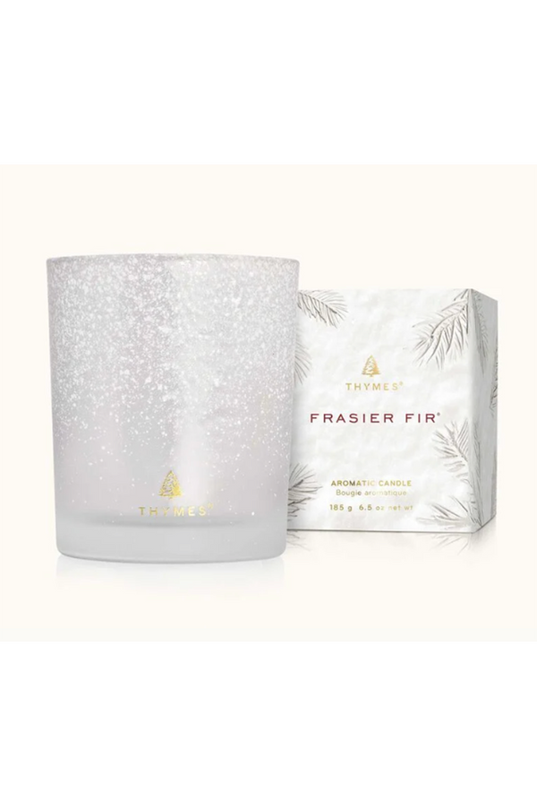 Frasier Fir Poured Candle in Box - Flocked