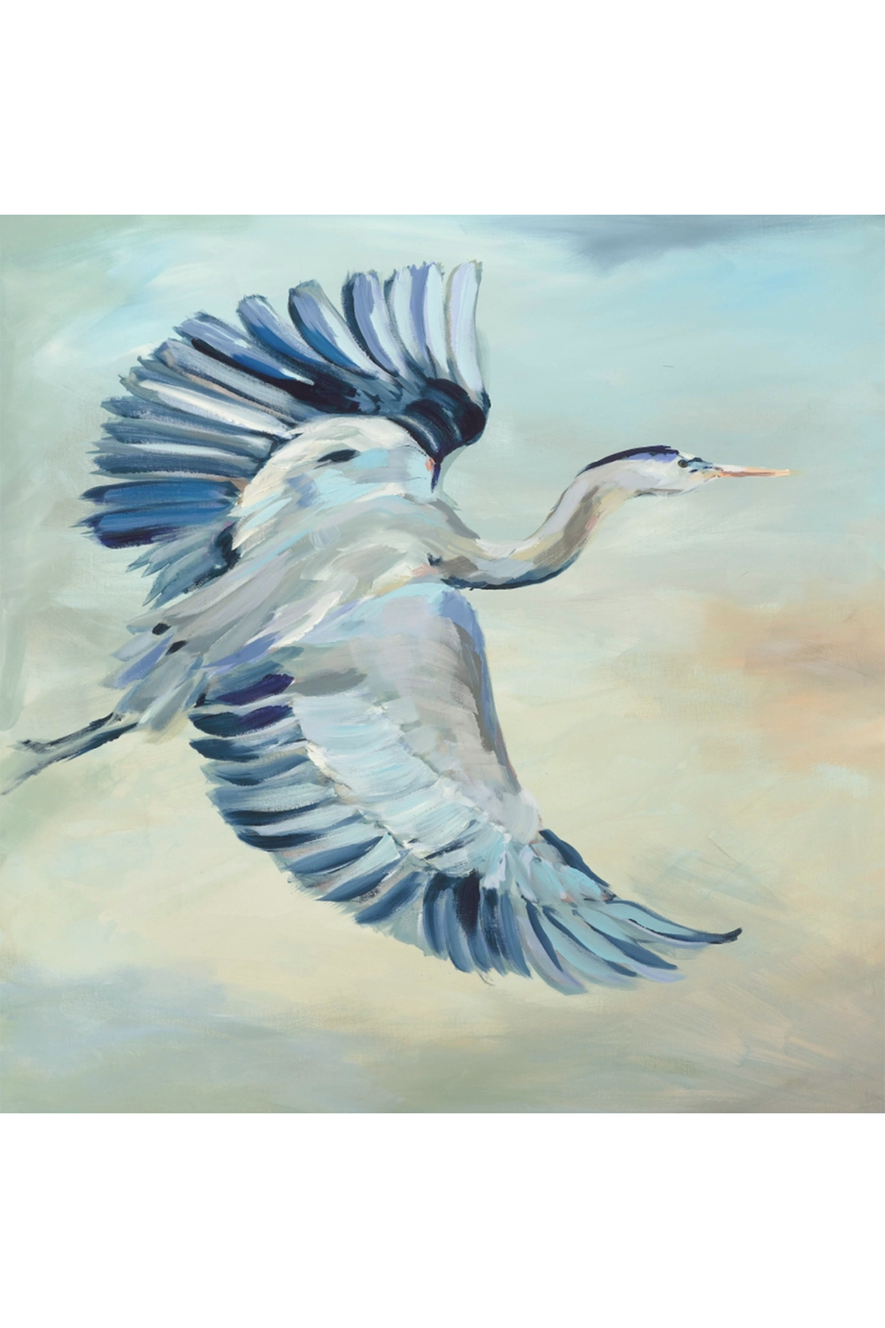 Kim Hovell Art Print - Heron in Flight