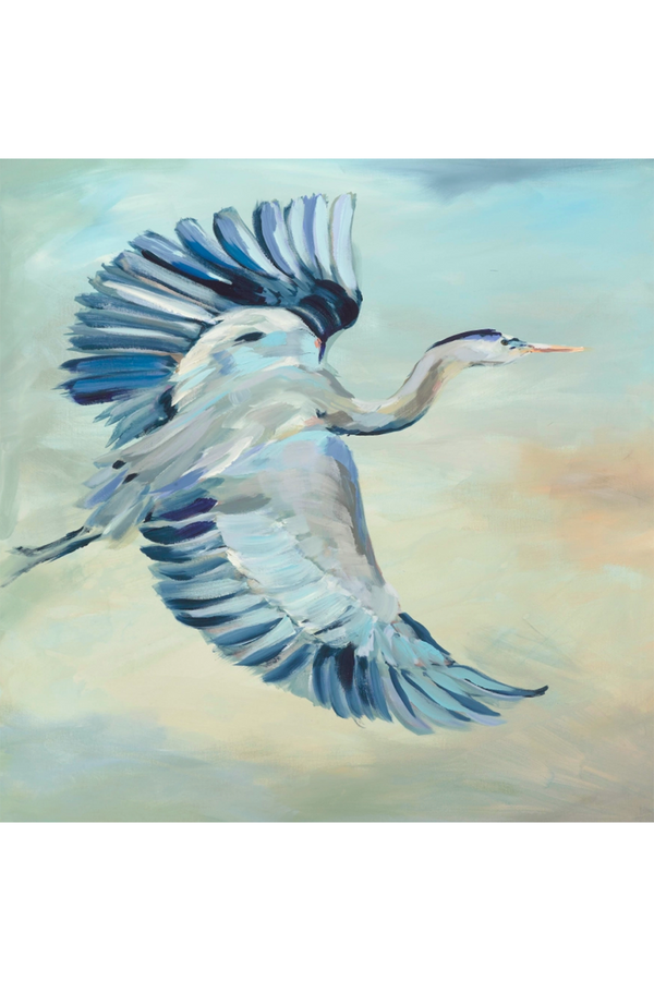 Kim Hovell Art Print - Heron in Flight