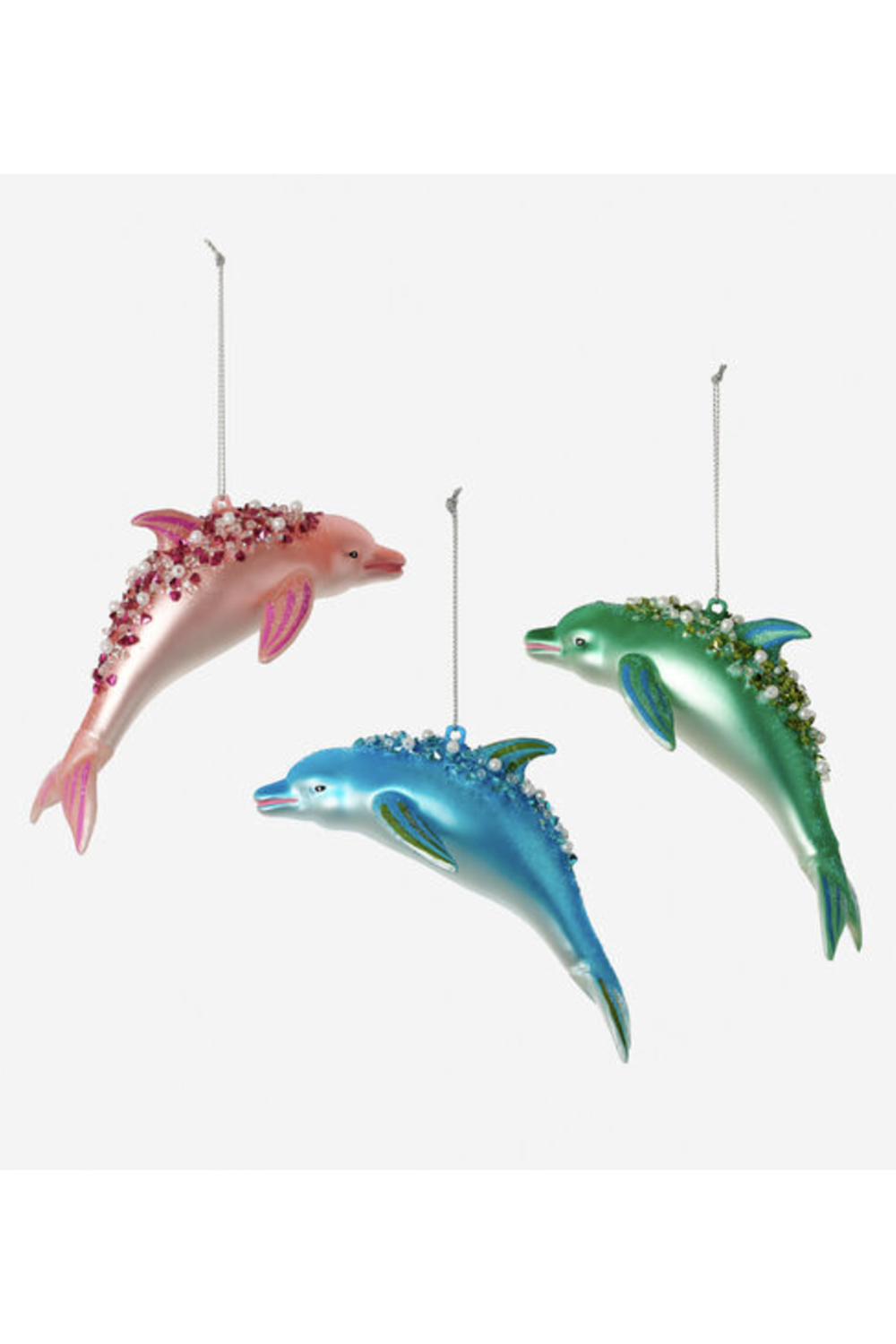 Glass Ornament - Colorful Dolphin