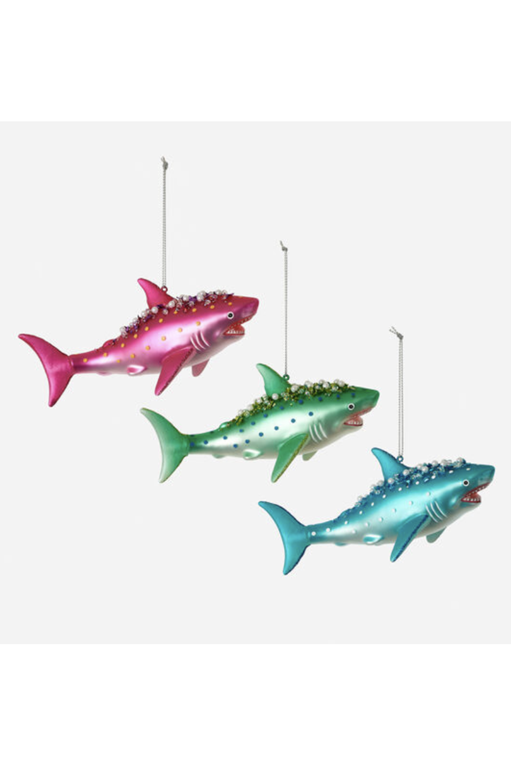 Glass Ornament - Colorful Shark