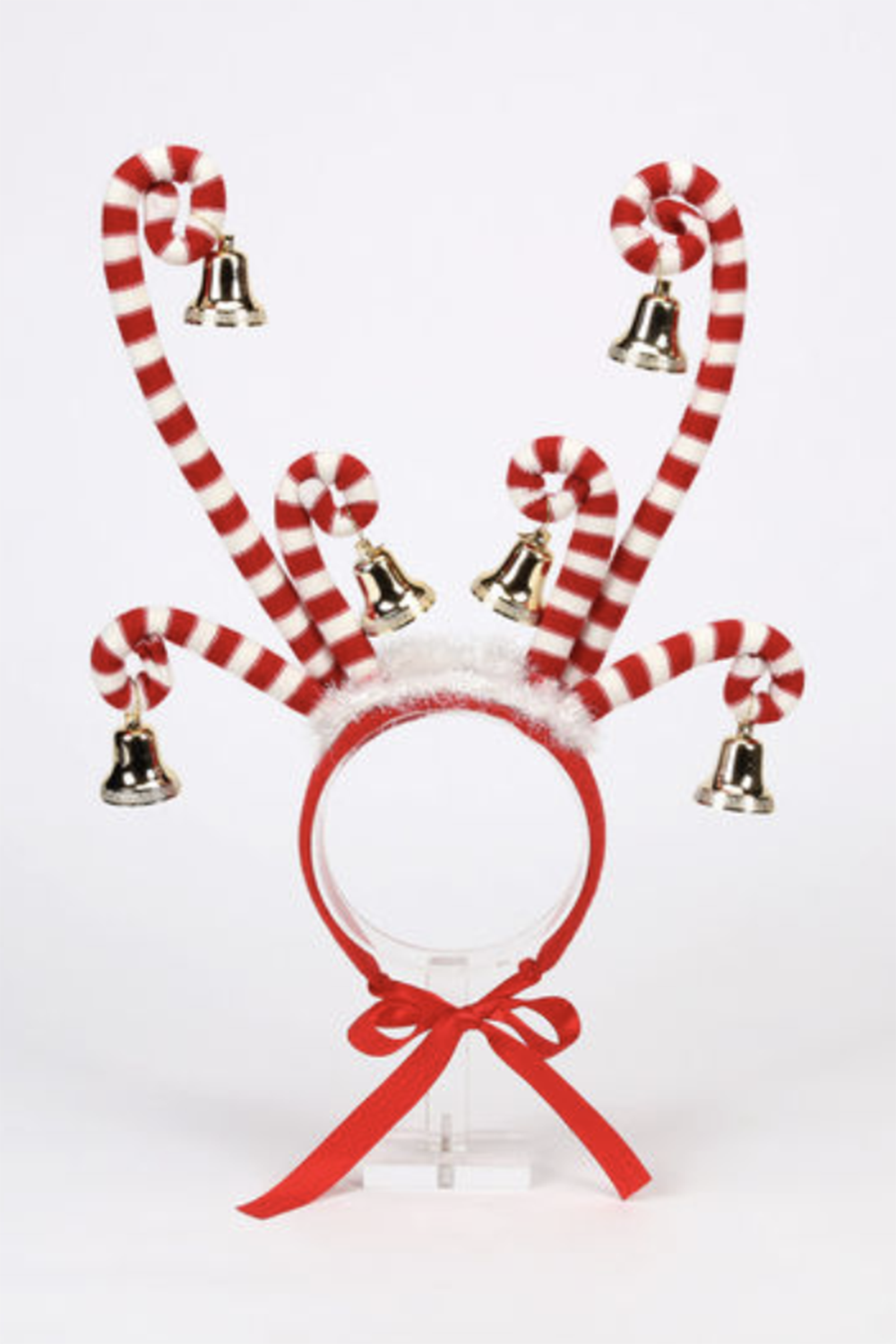 Red + White Striped Candy Cane Headband