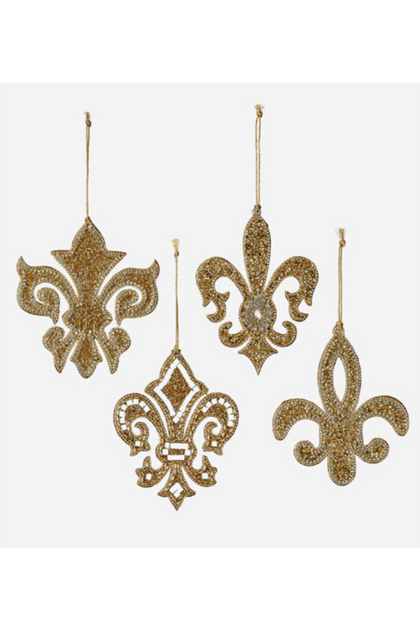 Funky Ornament - Gold Jewel Fleur-de-lis