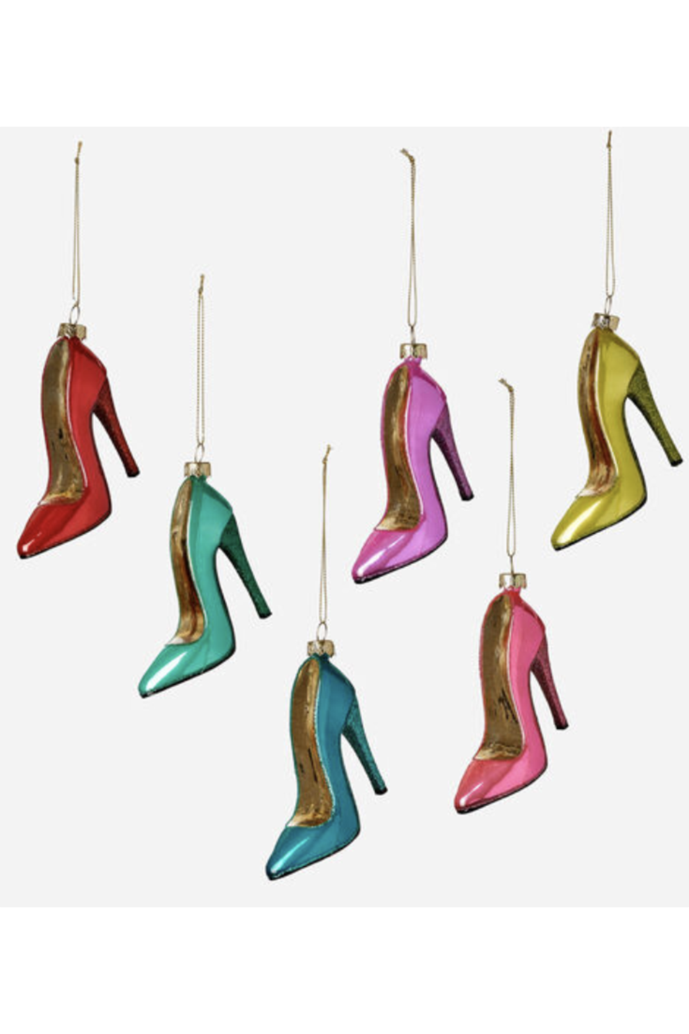 Glass Ornament - Colorful High Heel