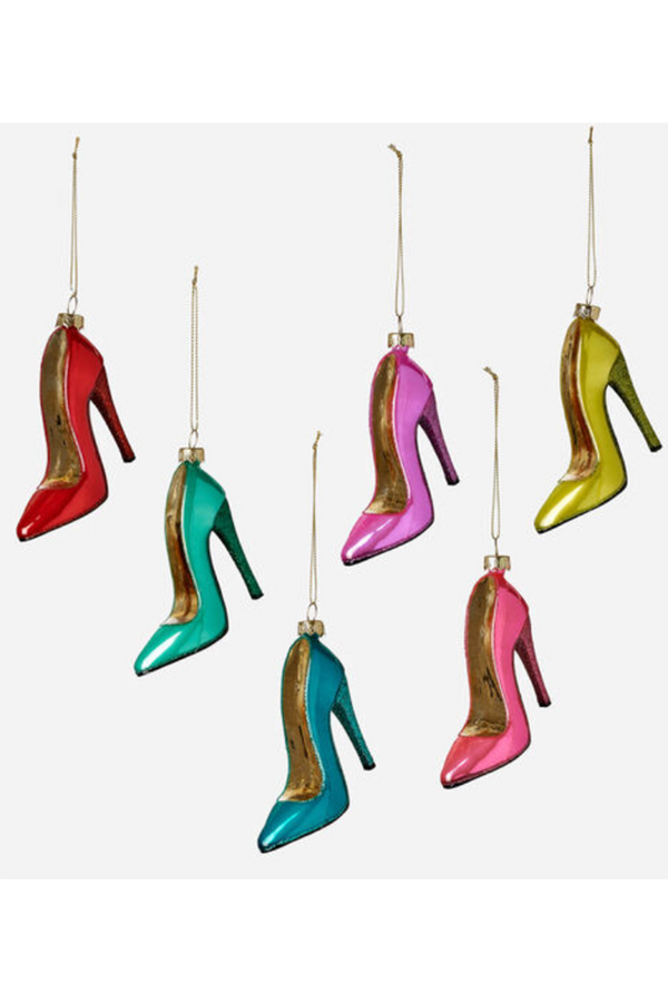 Glass Ornament - Colorful High Heel