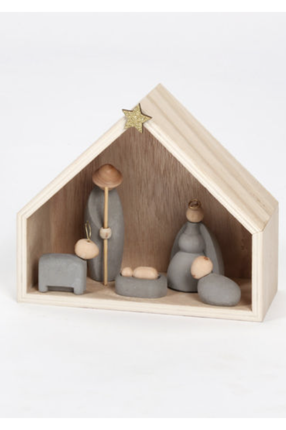 Concrete Wood Nativity