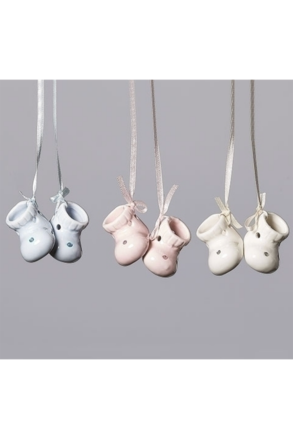 Porcelain Ornament - Baby Shoes